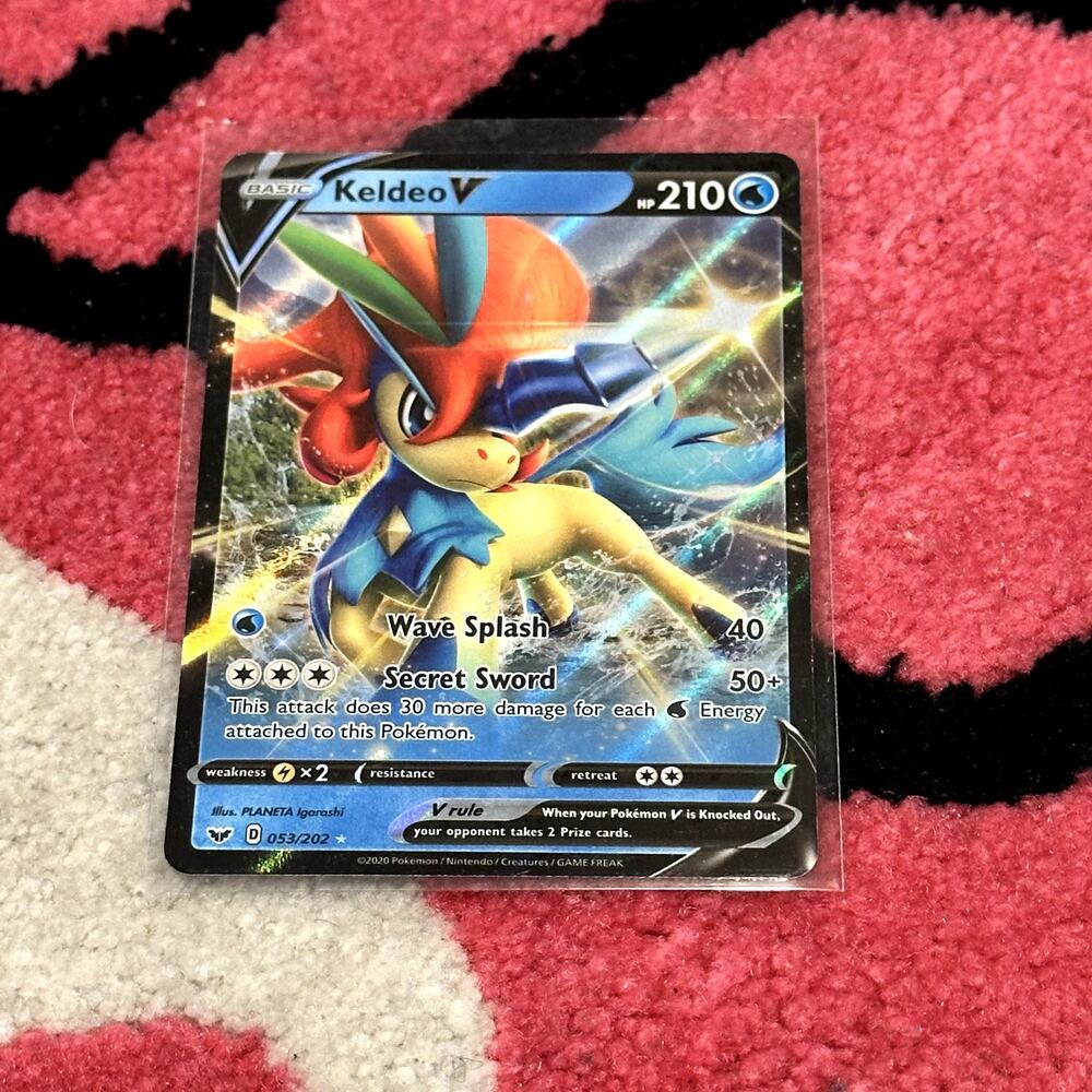 Keldeo V #53 – Pokémon Sword & Shield – Full Art Holo – As Pictured